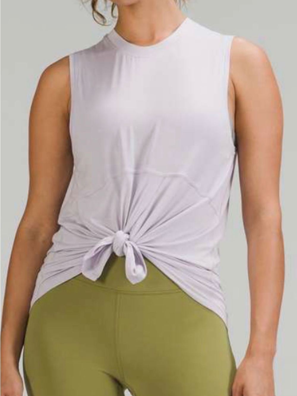 Lululemon It’s a Tie Tank Silk Blend - Faint Lavender - EUC - 8